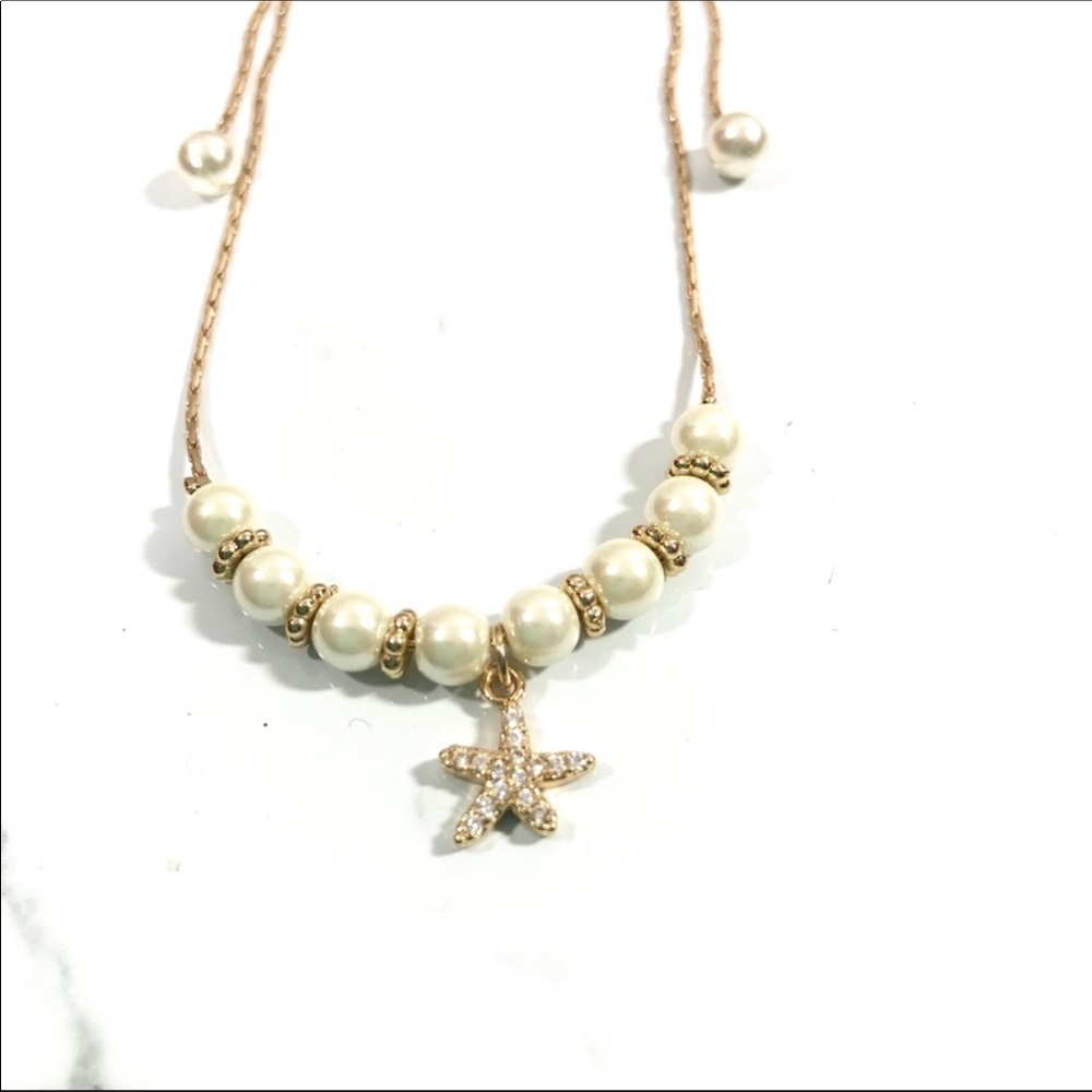 Beach Fashion Jewelry. Pearl & Starfish bracelet
